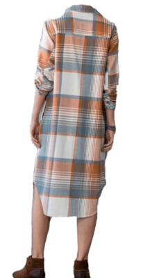 orange flannel dress Greta Surplice Dress in Orange Plaid  ModCloth