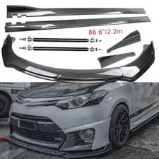 Carbon Fiber Front Bumper Lip Spoiler Splitters Body Kit For Toyota Camry SE