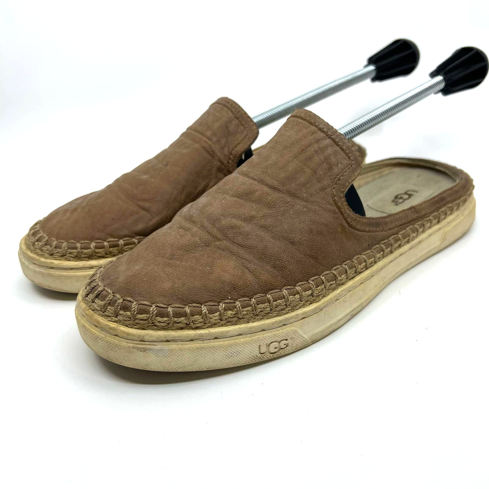 UGG Australia Caleel Leather Slip On Mules Women's 9.… Gem