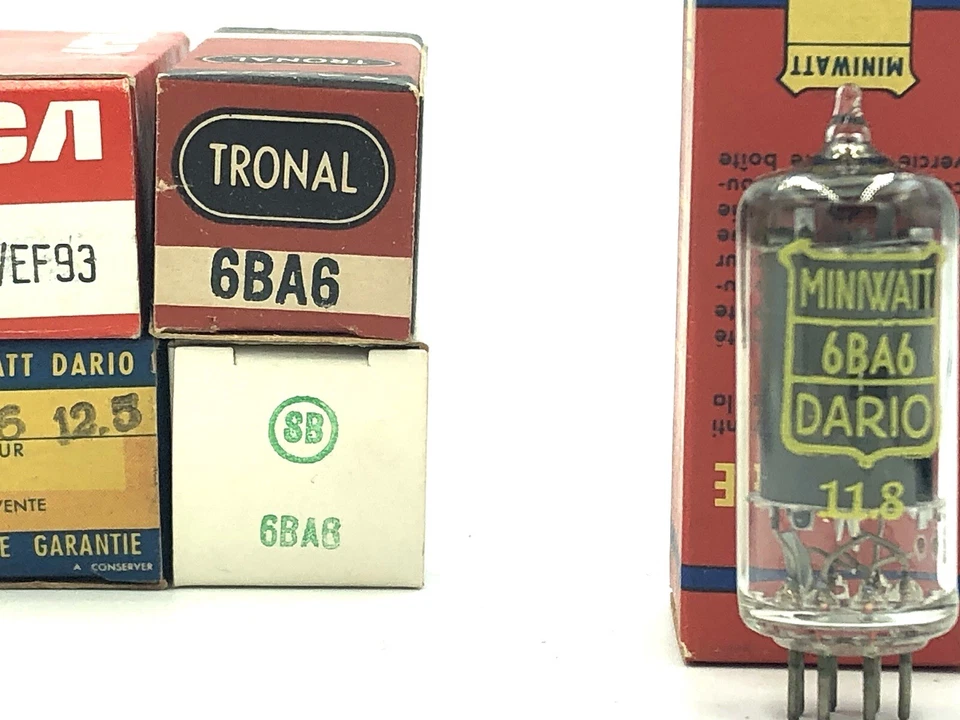 EF93 6BA6, various labels, Tube, lampe Röhre Valve Lampa. NOS, NIB. X1 - Immagine 2 di 2