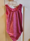 Destira Pink Positive Vibes Gymnastics Leotard Child Medium/CM w/Scrunchie — photo 3