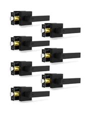 Privacy Door Levers, Matte Black Door Handles Heavy Duty Bed and Bath Door Lo...