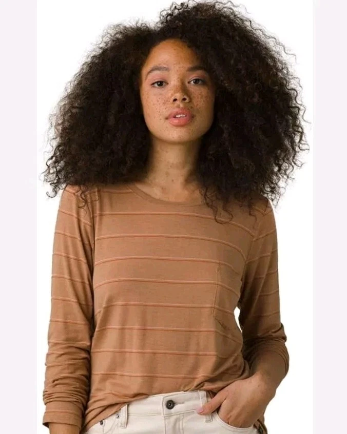 prana striped standard foundation long sleeve shirt