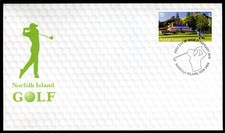 2018 Norfolk Island Golf (Gummed $5 Stamp) FDC - Postmarked Norfolk Island