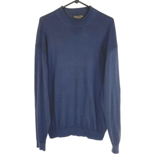 Roberto Villini Collezione Mens XL Blue Pullover … - image 1