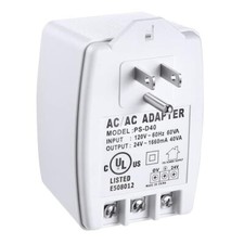 Hotop 24 Volt Transformer 40 VA AC Transformer Plug in w/PTC Fuse Compatible NIB