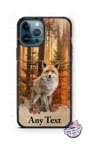 Dziki lis jesień liście dzikie zwierzęta spersonalizowane etui na telefon prezent - Zdjęcie 1 z 10