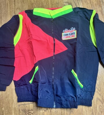 kellogg's レーシングジャケット Vintage 90s Kelloggs CORN FLAKES Racing Jacket Brand New Old Stock