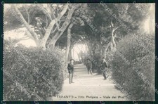 Taranto City Villa Peripato Viale dei Pini postcard RT3454