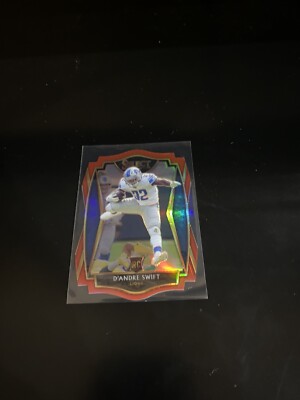 D andre Swift 2020 Select Premier Level Red Prizm Die Cut RC Lions 151 PWE