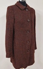Ladies Seasalt Wood Cabin Wool Blend Woven Lined Coat Size 20