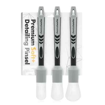 chemicalworkz Pinsel Set White Soft Auto Detailing 3x Interior Reinigunspinsel