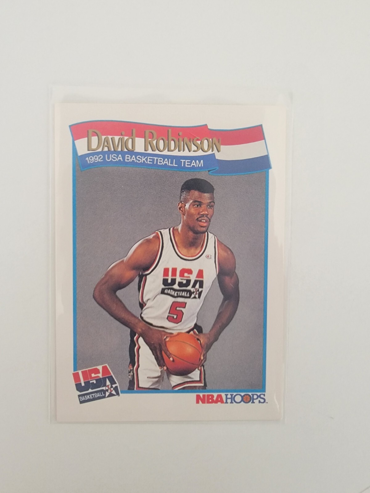 1991-92 NBA Hoops Dream Team Insert David Robinson #583 USA Olympic Basketball