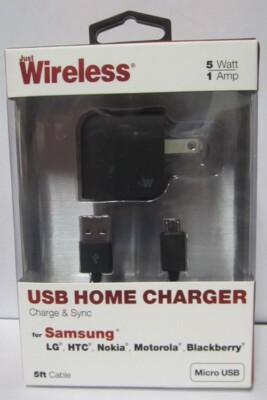 Just Wireless Samsung, LG, HTC, Nokia, Motorola, Blackberry USB home charger