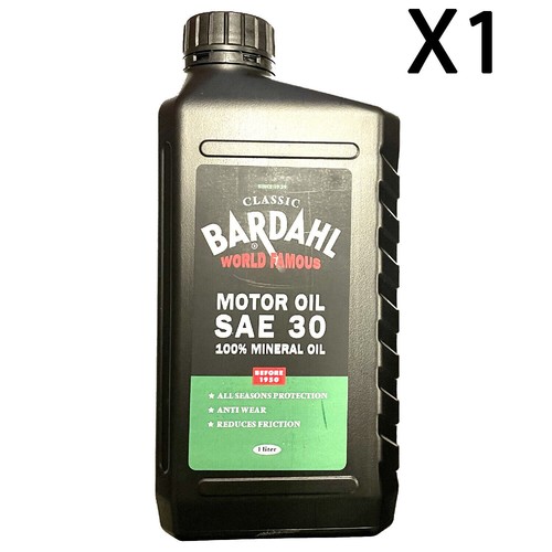 1L OLIO MOTORE BARDAHL CLASSIC MONOGRADO SAE 30 100% MINERALE MOTO AUTO D'EPOCA - Foto 3 di 3