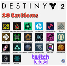 Destiny 2 Twitch Drops - ALL 20/20 Emblems Bu...