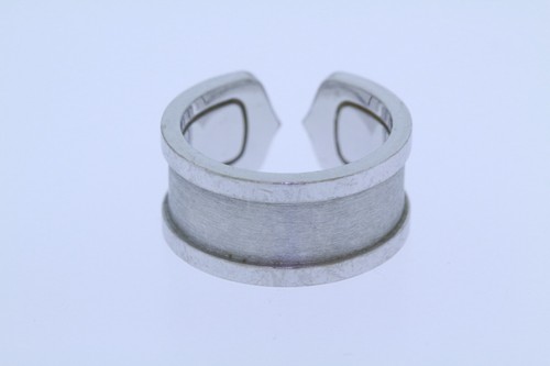 Auténtico Anillo Cartier Doble C En Oro Blanco 18k Con Diamantes Talla 7 - Imagen 13 de 24
