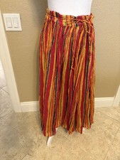 Revue Colorful Striped Pull On Maxi Skirt, Bohemian Gypsy, Small, Read Please