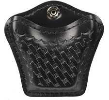 Safariland 090 Open Top Hinged Handcuff Case Basketweave Black - 090H-18