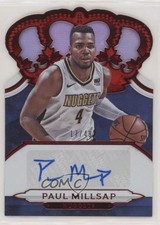 2018-19 Panini Crown Royale Crown Auto Red 17/49 Paul Millsap #CA-PMS Auto fm0