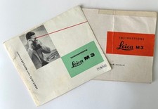 Leica M 3 Instruction Manual Single Stroke 1959 w/foldout Cover 1965