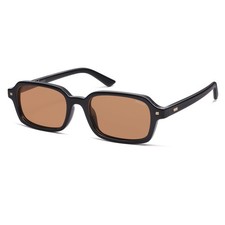 SOJOS Trendy Rectangle Polarized Sunglasses Womens Medium, Black Blush
