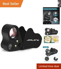 Portable Jewelers Loupe Magnifier 30X 60X with LED - Lightweight Design