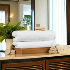 Bath Towels (Set of 2) - 100% Turkish Cotton, Premium Quality, Ultra Absorben...