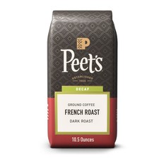 Peet's Coffee Decaf French Roast, Dark Roast Ground Coffee, 10.5 oz Bag