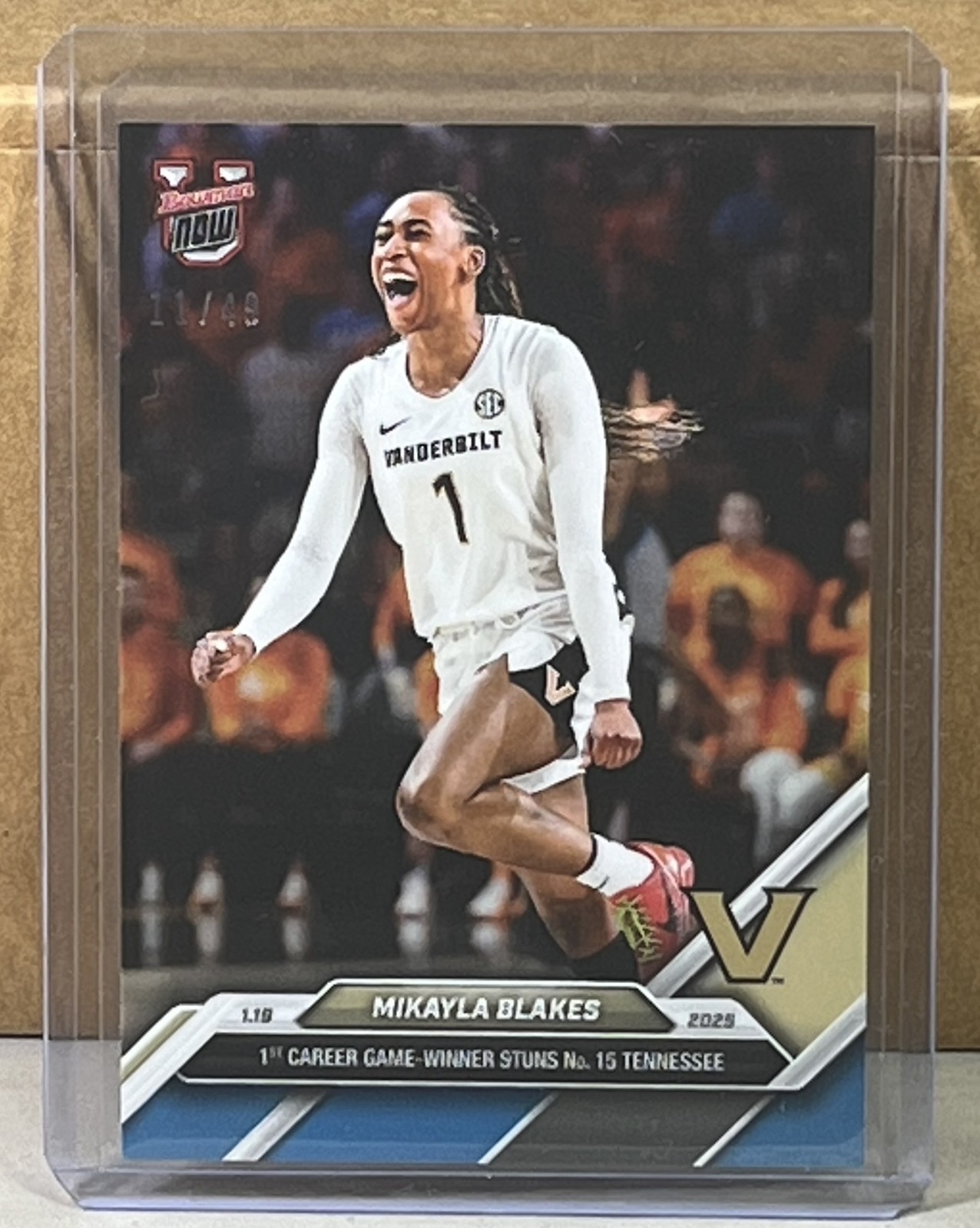 2024 25 BOWMAN U NOW #50 MIKAYLA BLAKES VANDERBILT Blue Parallel 11/49