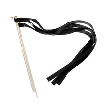 20Pcs Wedding Party Ribbon Streamers Sticks for Wedding Party Celebration Black