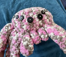 Cute Spider Plush ,Crochet Hand Made soft pink mixed color
