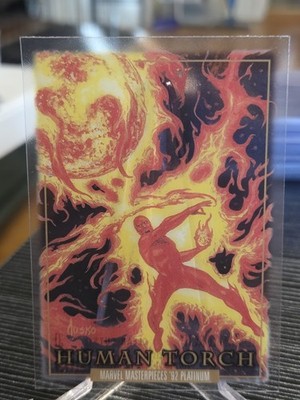 Marvel Masterpieces '92 Platinum #31 Human Torch Clear Cut Parallel Upper Deck 
