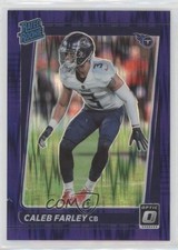 2021 Panini Donruss Optic Rated Rookie Purple Shock Prizm Caleb Farley #249 2l4