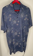 Travis Mathew Polo Shirt Mens 2XL Blue Calmer...