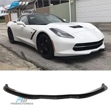 Fits 14-19 Chevy Corvette C7 ST Style PU Front Bumper Lip Splitter Spoiler