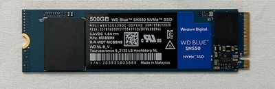 Western Digital 2280mm WD Blue SN550 500GB M.2 NVMe Gen 3.0 x 4 SSD WDS500G2B0C
