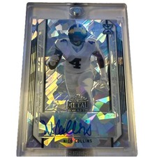 Leaf 2021 Metal Draft Nico Collins Crystal Autograph Rookie Card #BA-NC1 /50. rookie card picture