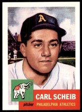 1991 Topps Archives Ultimate 1953 Set Carl Scheib Philadelphia Athletics #57