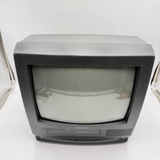 E1 QUASAR VV-13F1 13" Color CRT TV / VCR Combo Tested Works