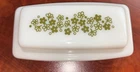 Vintage Pyrex Butter Dish Spring Blossom Crazy Daisy Milk Glass