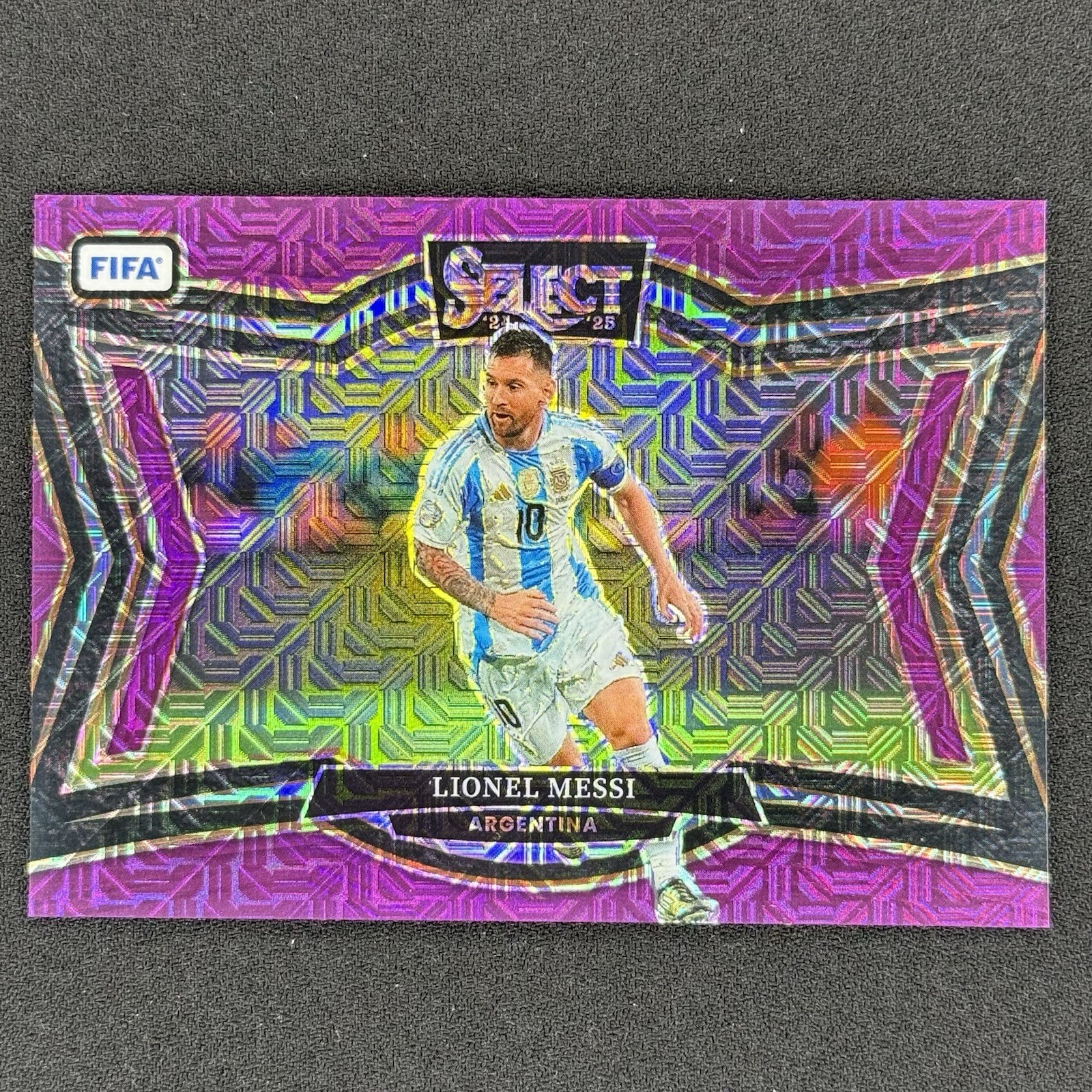 2024-25 Panini Select Fifa - Field Level Lionel Messi #244 Purple Mojo Prizm
