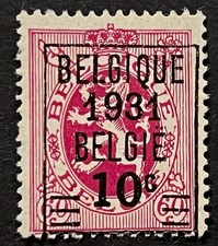 Travelstamps: 1931 Belgium Stamps Scott #226 - 10c on 60c Heraldic Lion OP MNG