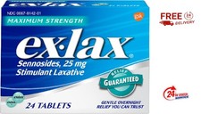 Ex-lax Maximum Strength Stimulant Laxative Constipation Relief Pills - 24 Count Ex-lax Maximum Strength Stimulant Laxative Constipation Relief Pills - 24 Count