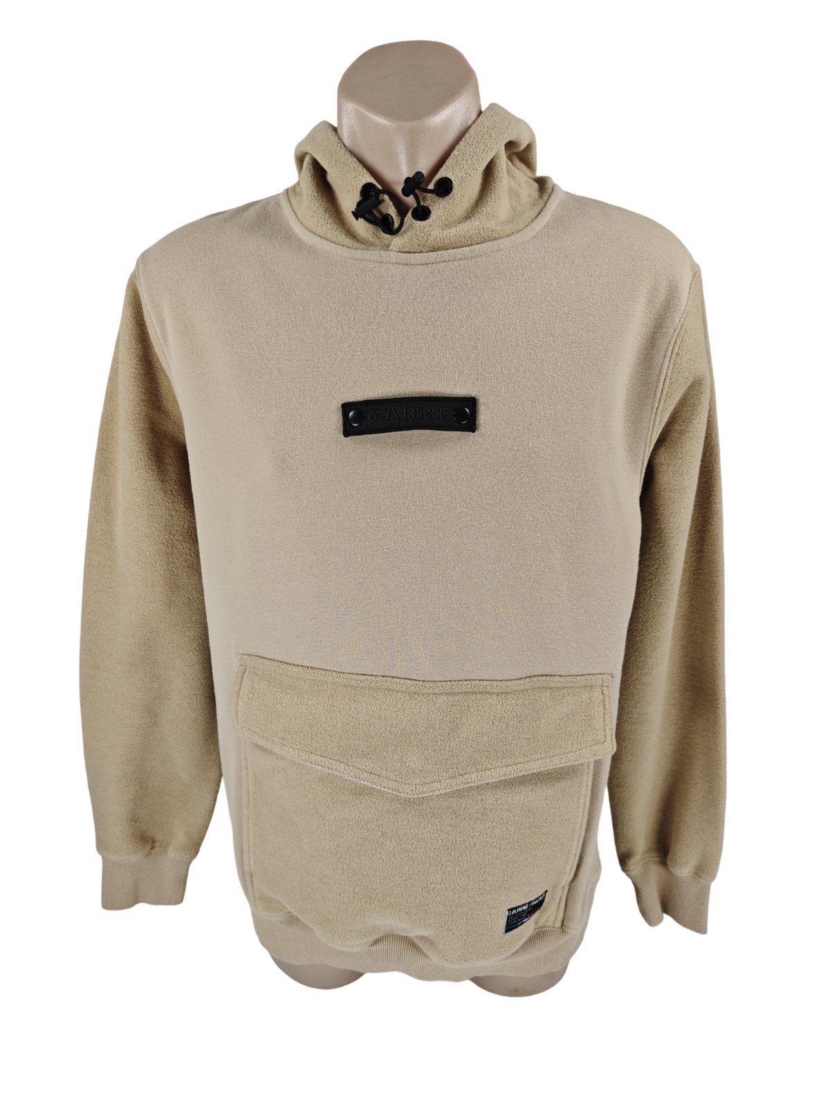Carre Paris Hoodie Men's Size M Beige Pullover Sweater Jumper Designer