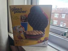 Giles & Posner Electric Bubble Waffle Maker Machine Unused + Orignal Box Damaged