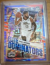 2020-21 Panini Donruss Optic - Elite Dominators Paul George #11 Blue Pulsar...