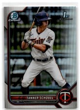2022 Bowman Draft #BDC-28 Tanner Schobel Chrome Refractor Minnesota Twins