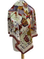 S24 Celine Paris multicolore Silk Scarf 34 inch