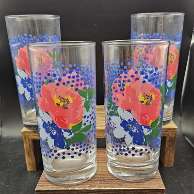 Set of 4 Pioneer Woman Melody Tumblers Floral Made by CircleWare